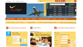 Budapest Airport Website