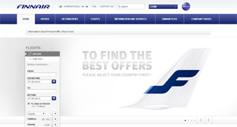 Finnair Airlines Website