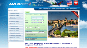 Malév Hungarian Airlines Website