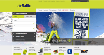 Air Baltic Website