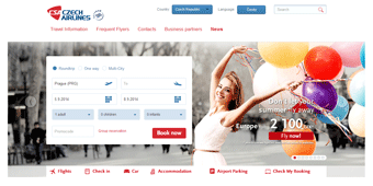 Czech Airlines Website
