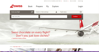 Swiss International Airlines Website